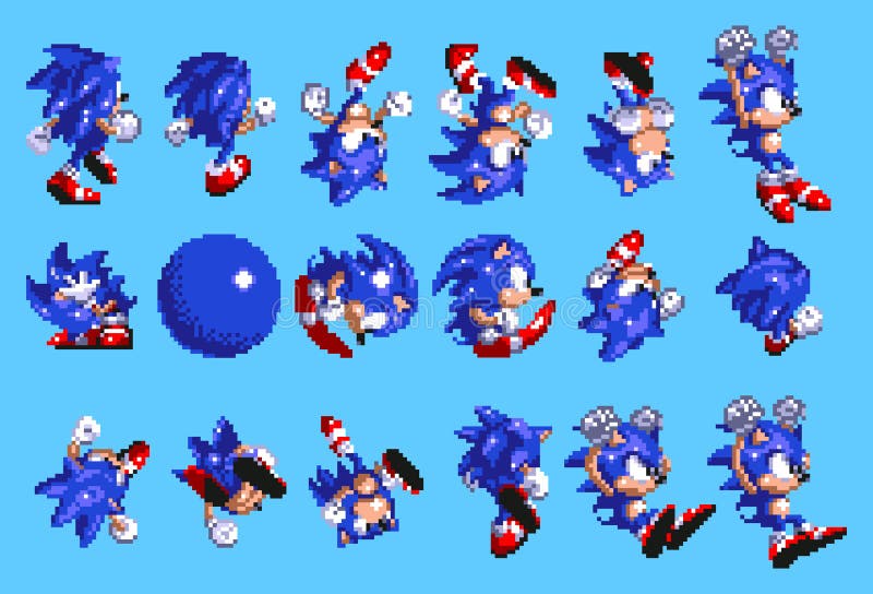 Set 1 of Sonic Moves, Art of Sonic the Hedgehog 3 Classic Video