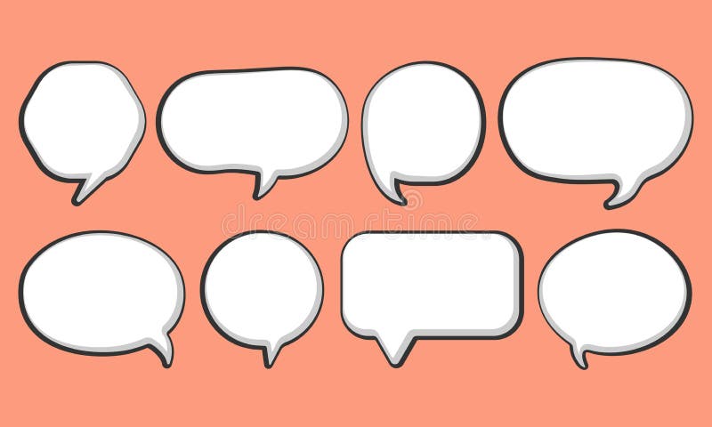 Set of Speak Bubble Text, Chatting Box, Message Box Outline Cartoon Vector Illustration Design. Balloon Doodle Style of Thinking Stock Vector - Illustration of element, dialog: 193697608 Set of Speak Bubble Text, Chatting Box, Message Box Outline Cartoon Vector Illustration Design. Balloon Doodle Style of Thinking Stock Vector - Illustration of element, dialog: 193697608