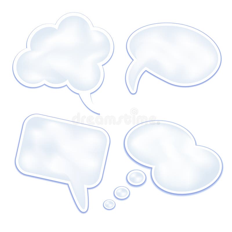 Set of speech clouds and bubbles