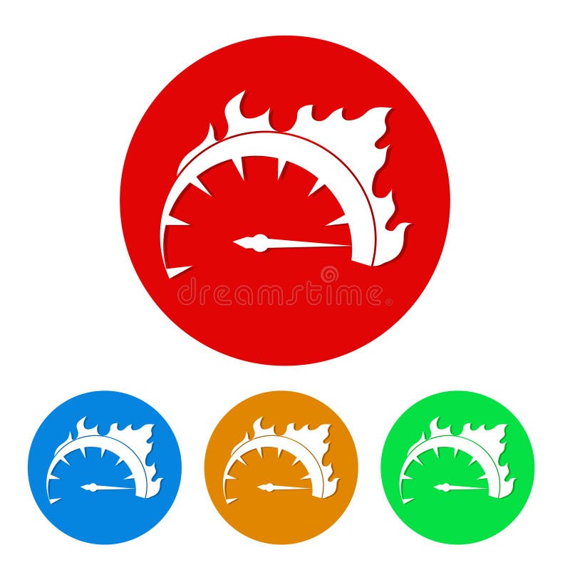 Set of speed icon button stock vector illustration design stock illustration
