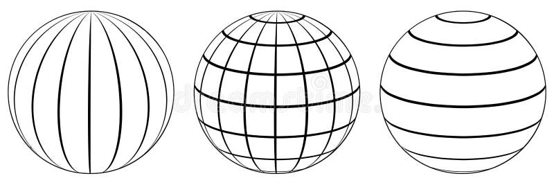 earth clipart black and white longitude