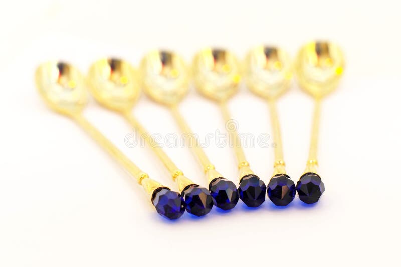 Set of spoons royalty free stock photography