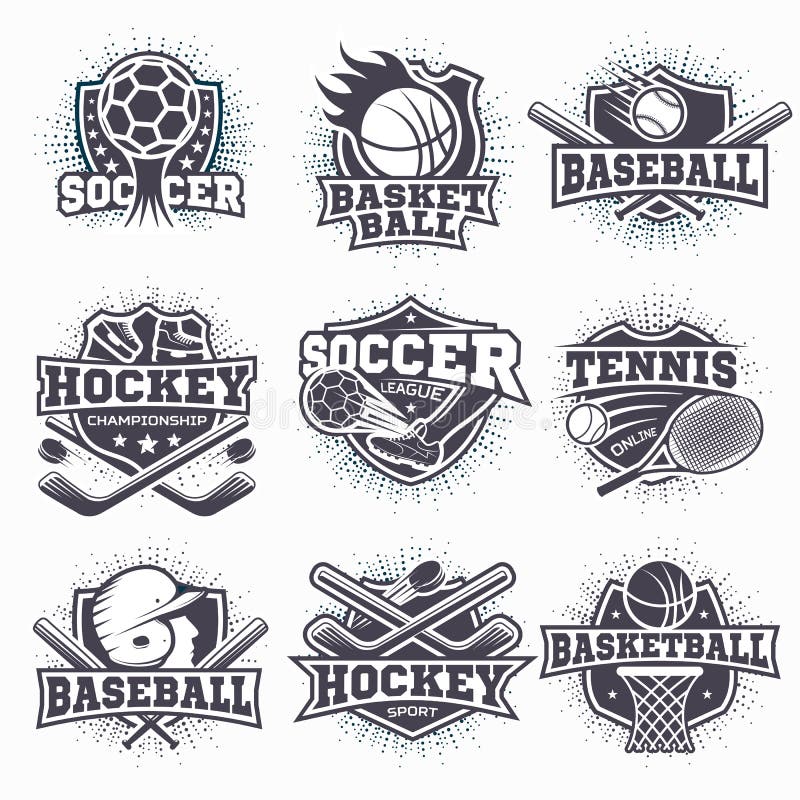 Set of sport logos stock vector. Illustration of badge 75367066