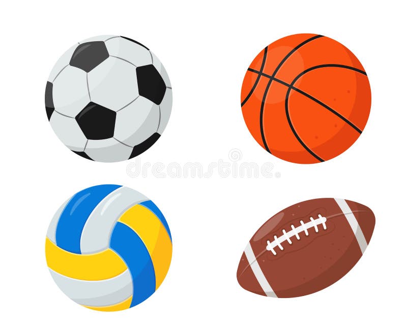 Volleyball Set of Sport Equipment and Accessories. Stock Vector -  Illustration of competition, training: 215175092