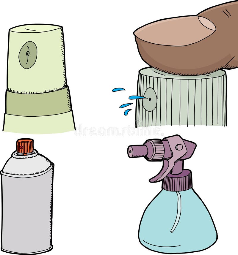 Set of Spray Bottles stock illustration Set of Spray Bottles stock illustration