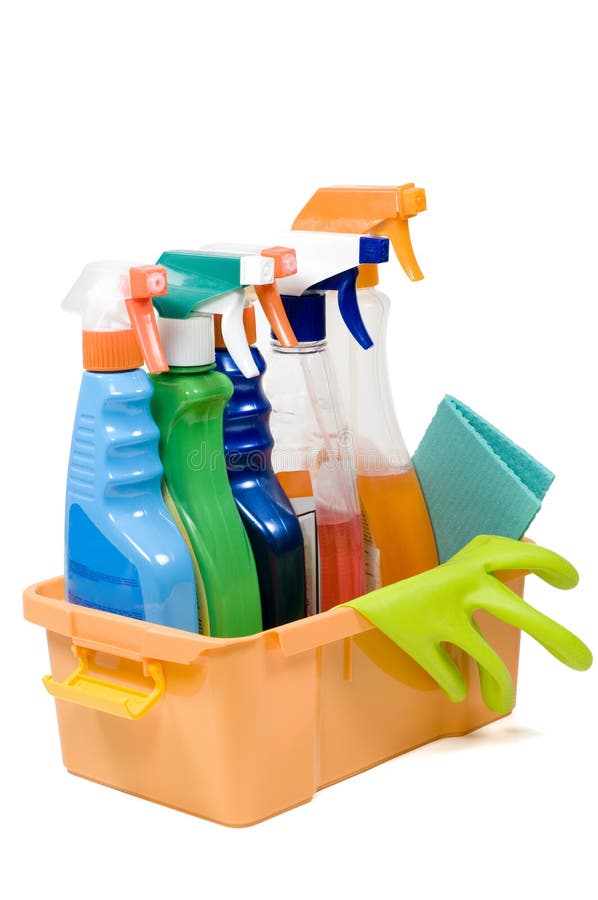 Set of sprays for cleaning. royalty free stock images