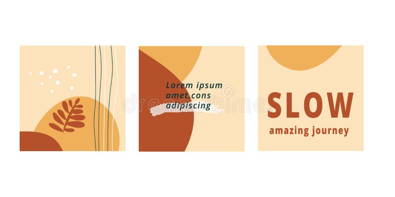 Download Set Of Square Template Design For Social Media Post Trendy Layout For Promotion Mockup For Blog In Ig Boho Style Stock Vector Illustration Of Background Button 204837508