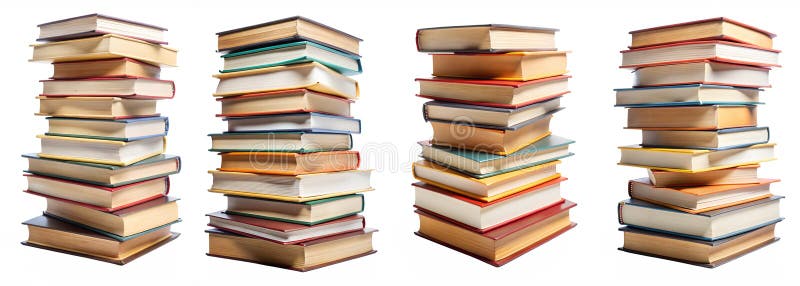 Set of stack folders with documents on a white background royalty free stock photos