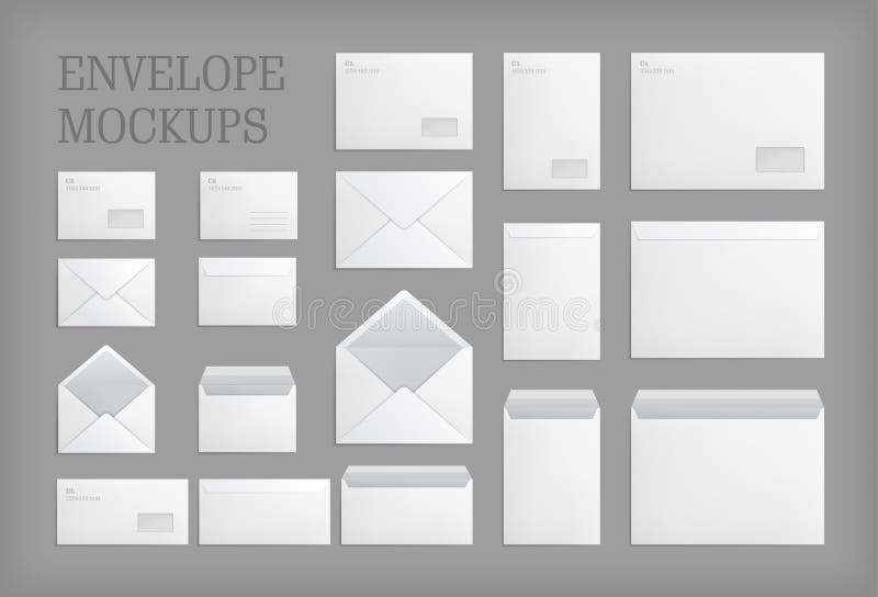 Open office envelopes and labels