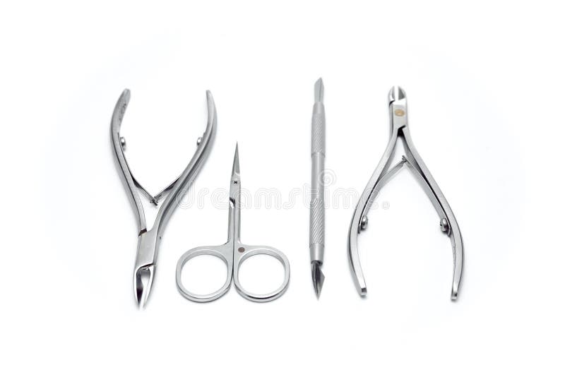 Manicure Set of Tools Made of Steel Stock Photo - Image of nails ...