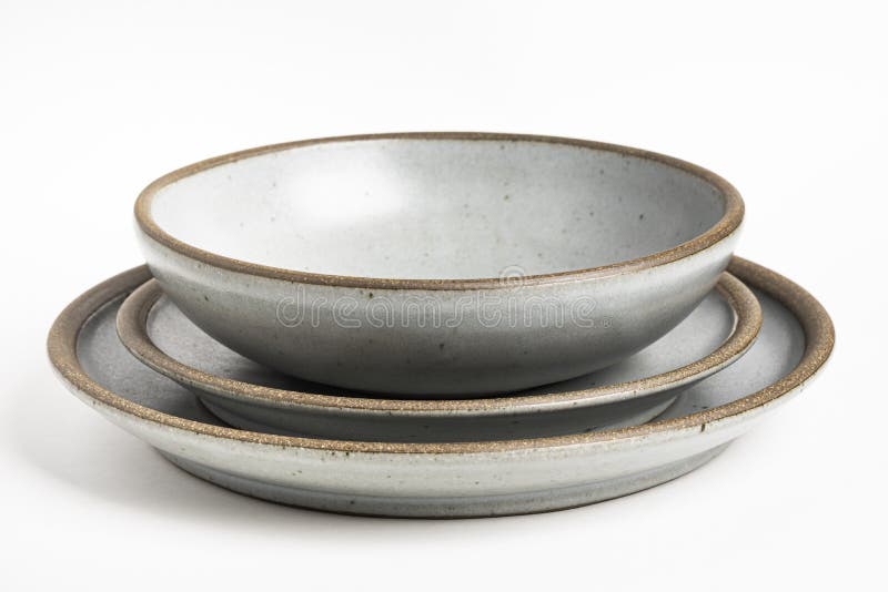 A Set of Stoneware Dinner Service Stock Photo Image of eating