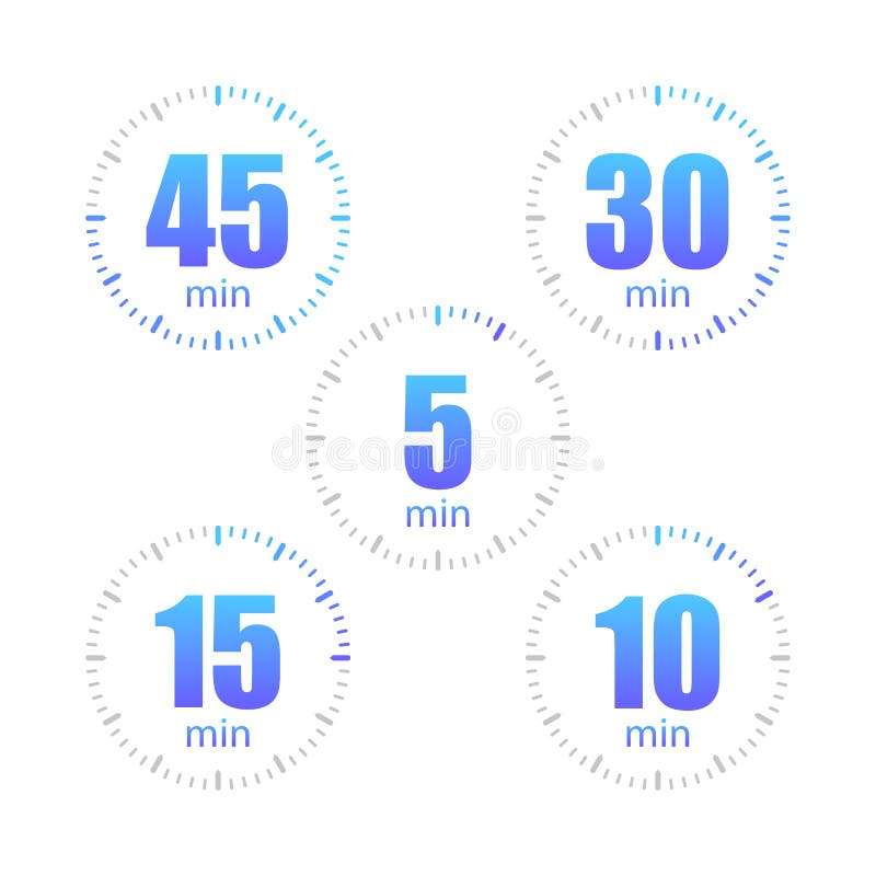 Bộ biểu tượng đồng hồ bấm giờ với các phút chính như 45, 30, 15 và 10,5 phút sẽ giúp bạn đồng bộ thời gian giữa các công việc một cách thông minh. Xem hình ảnh liên quan đến bộ biểu tượng này để tìm hiểu thêm về cách sử dụng và lợi ích của nó.