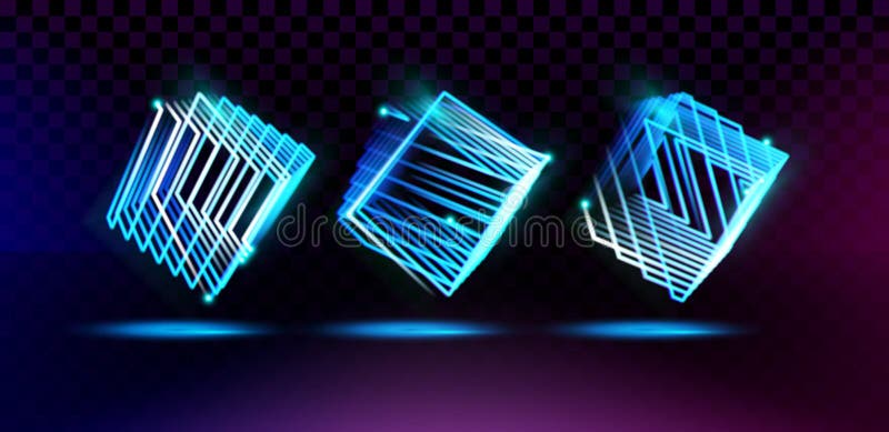 Neon Rubix Cube Clipart