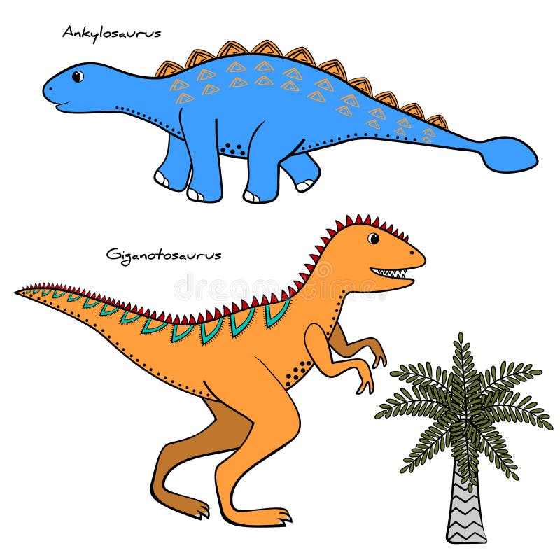 3D Rendering Dinosaur Gigantosaurus on White Stock Illustration