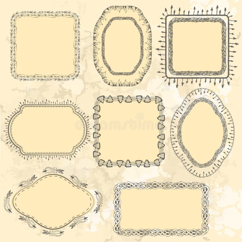 Set stylizowanych struktur różnorodne formy od ręka skandynawa Viking rysunkowych motywów, ludowe ornamentacyjne granicy royalty ilustracja Set stylizowanych struktur różnorodne formy od ręka skandynawa Viking rysunkowych motywów, ludowe ornamentacyjne granicy royalty ilustracja