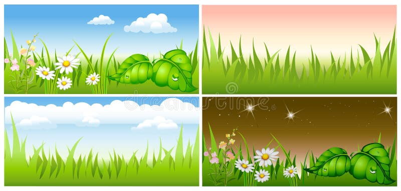 Set summer background vector illustration Set summer background vector illustration