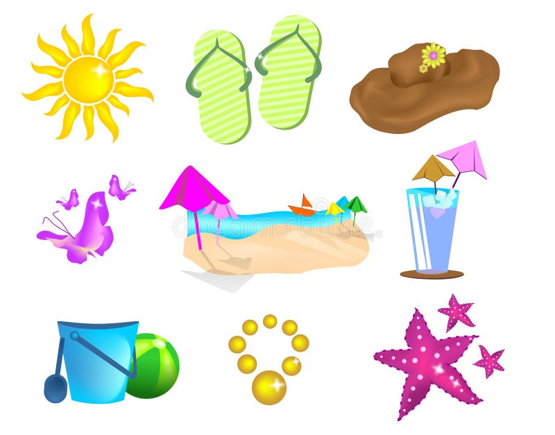 Set summer icons