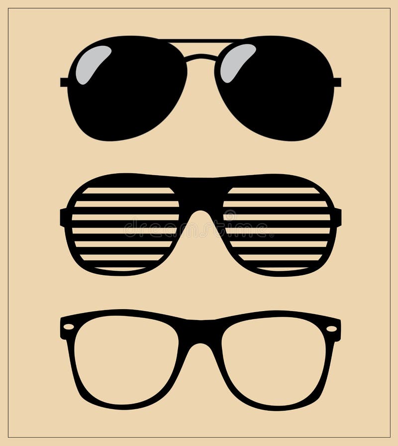 Set of Sunglasses. Illustration Background Stock Vector Illustration