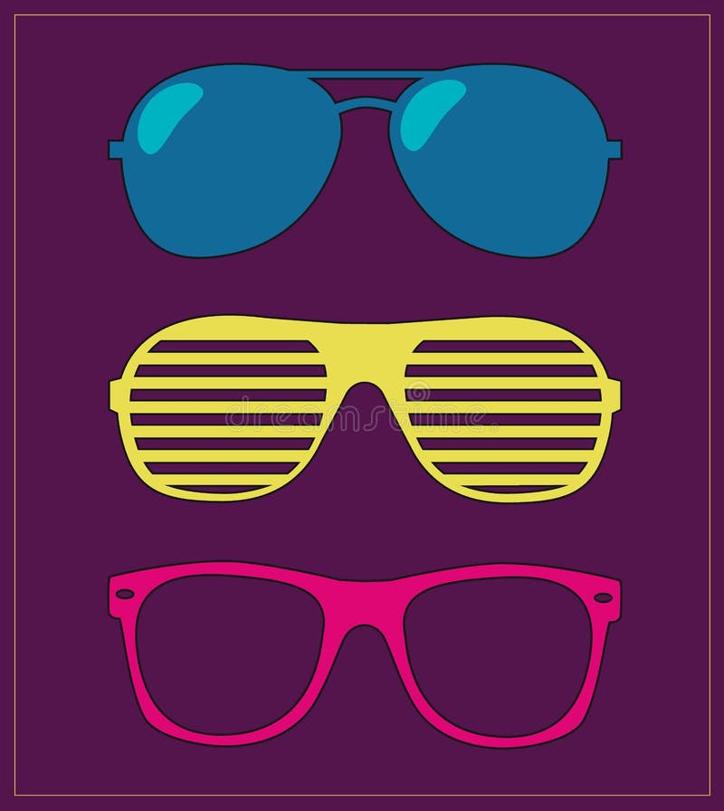 Sun with sunglasses stock vector. Illustration of clouds 5826306