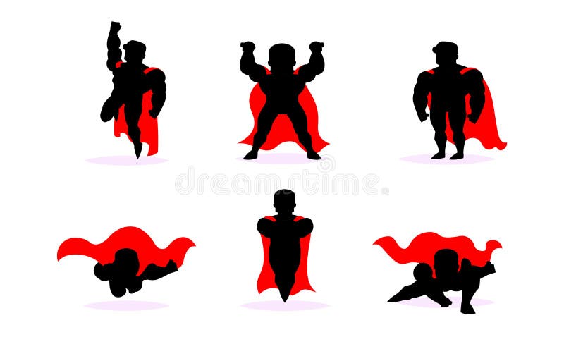 Vector Superhero Poses Set High-Res Vector Graphic - Getty Images