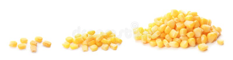 Set with sweet corn kernels