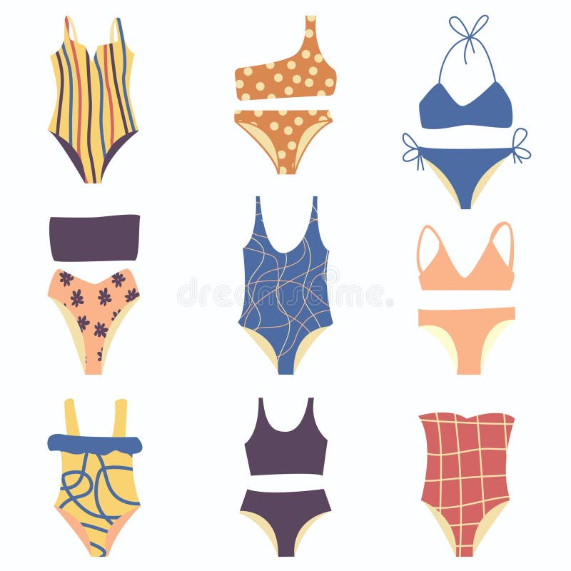 All Men Swimsuits and Swimwear Designs. Stock Vector - Illustration of  apparel, diver: 128245589