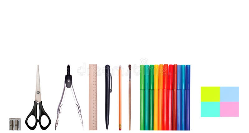 Set szkolne dostawy zdjęcia royalty free Set szkolne dostawy zdjęcia royalty free