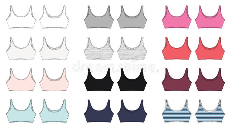 Bra design and panties styles Royalty Free Vector Image