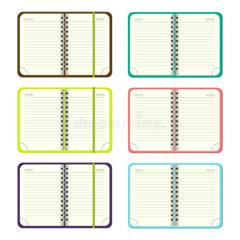 Open Personal Organizer Template Stock Illustrations 989 Open