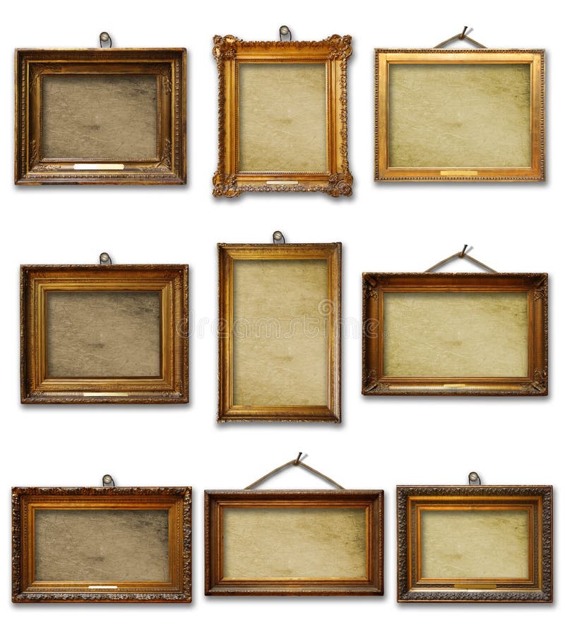 Vintage Wooden Photo Frames set of three.