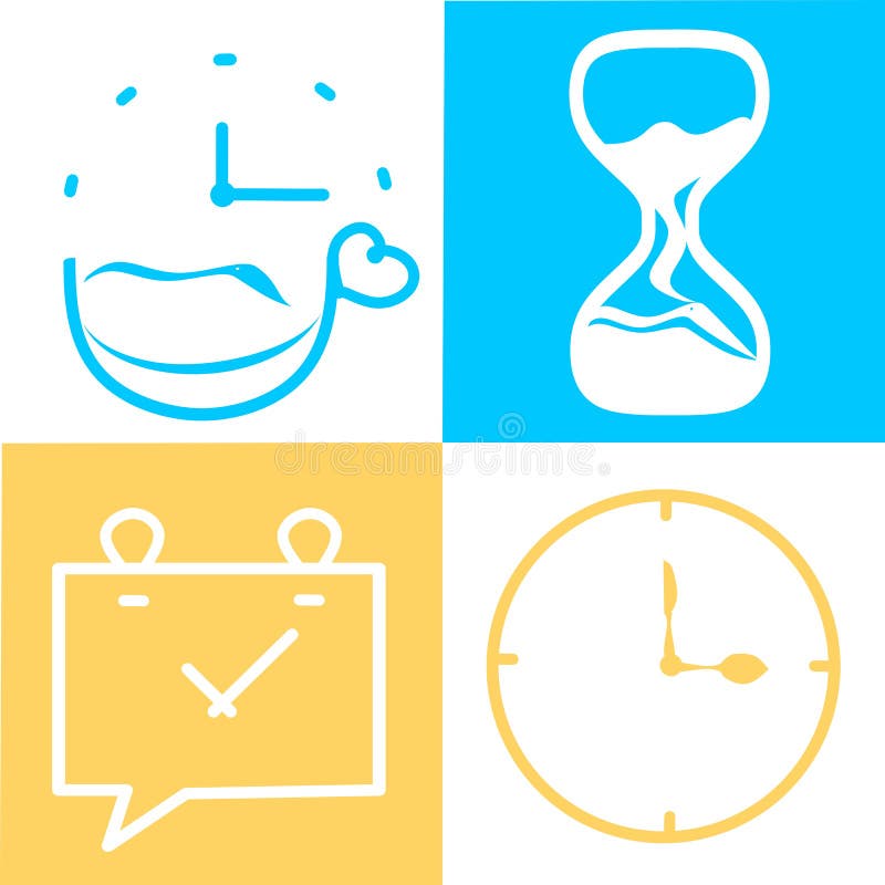 Set Of Time Clock Concept Of Ui Design Elements Digital Countdown