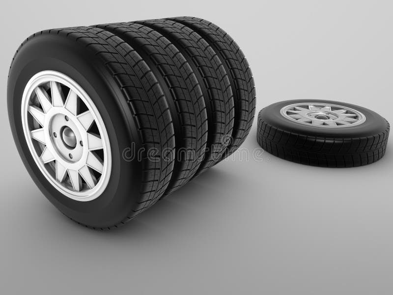 Set of Tires vector illustration