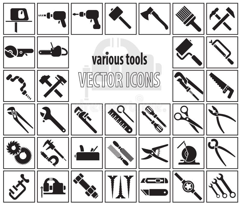 Set of tool icons