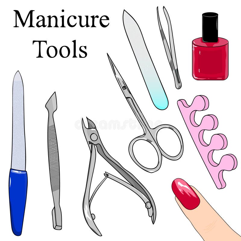 Tools for Manicure Set. Vector Illustration. Stock Vector ...