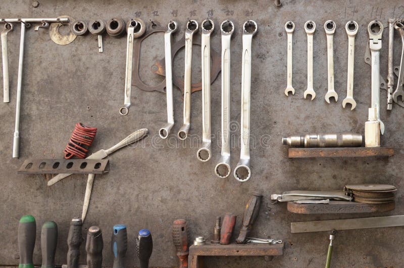 Fix Mechanic Tools in Garage on Stand Stock Image Image of mechanic, chrome: 132220963