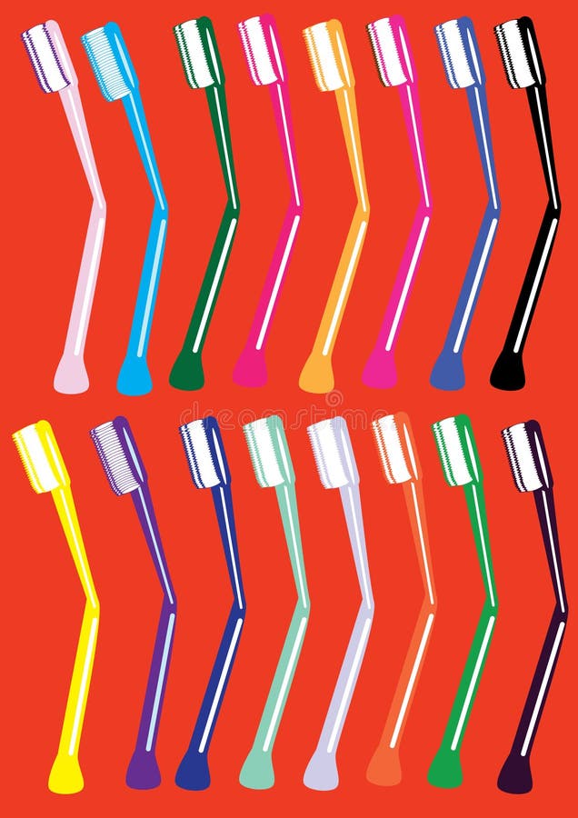 Set of toothbrushes stock photo. Image of bristle, illustration 19425692
