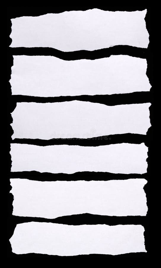 Set Of Torn White Paper