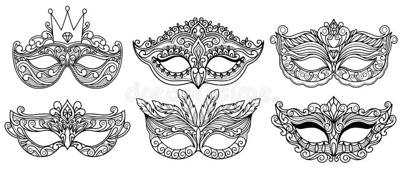 Tradition with Carnival Mask Accessory with Coloring Book.Decoration ...