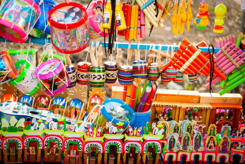 Set of traditional mexican toys royalty free stock photography