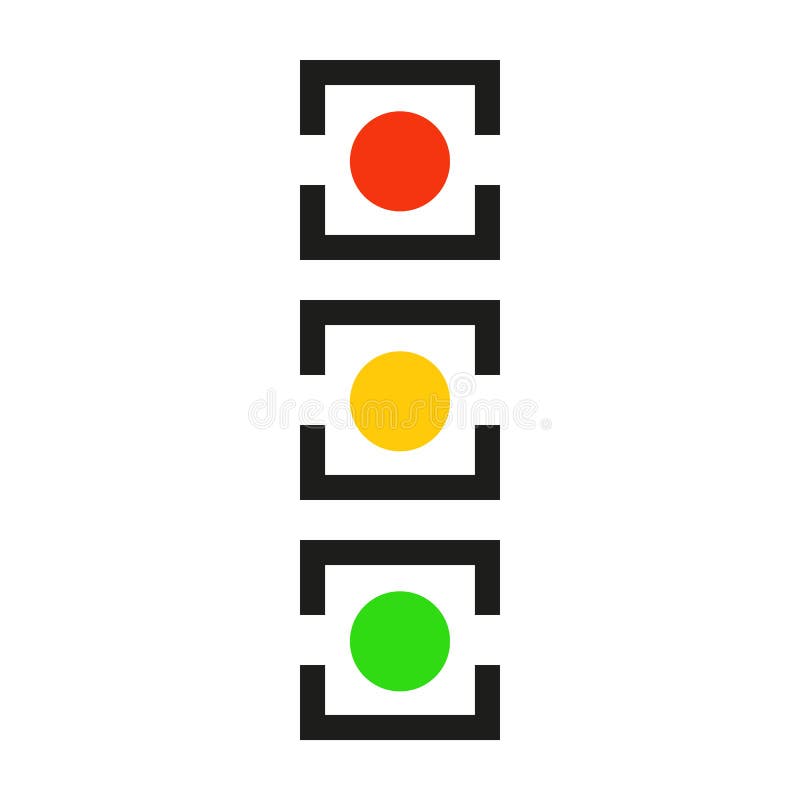 Set of Traffic light interface icons royalty free illustration