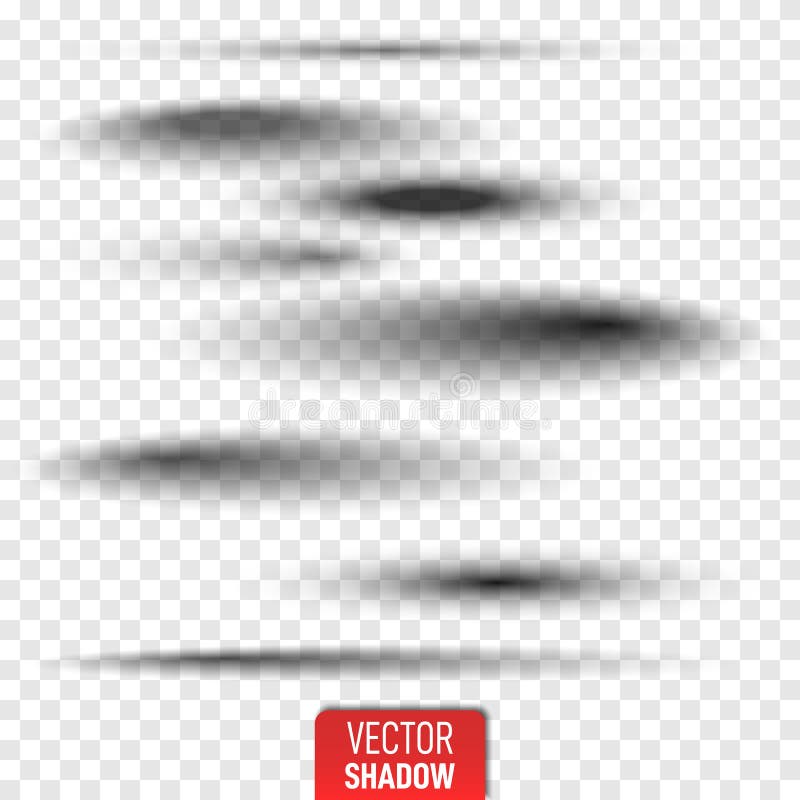 Set of transparent oval shadow royalty free illustration