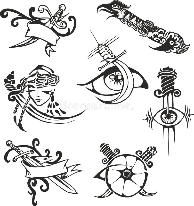 Tattoo Stencils Stock Illustrations – 404 Tattoo Stencils Stock