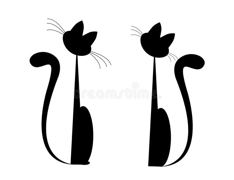 Two cats icon symbol Royalty Free Vector Image