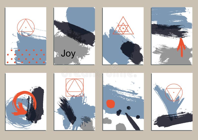 Set of universal cards. Hand Drawn textures. Vector. Isolated. vector illustration Set of universal cards. Hand Drawn textures. Vector. Isolated. vector illustration
