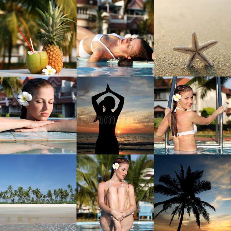 Set of vacation photos stock image Set of vacation photos stock image