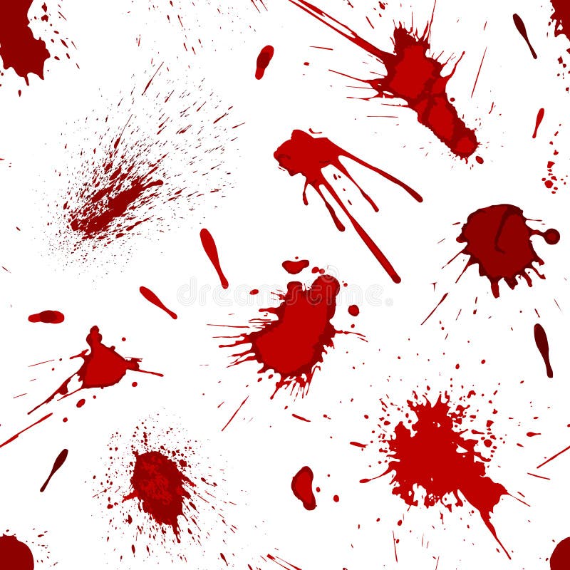 Set Of Various Dripping Grunge Blood Splatters Stock Illustration