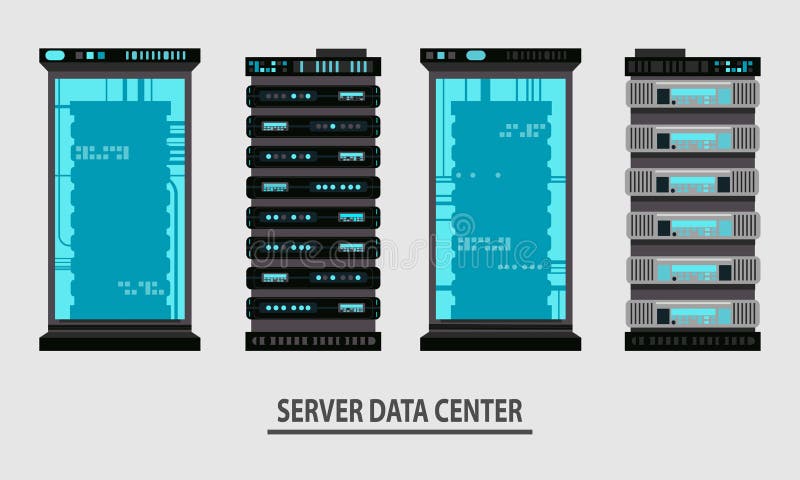 Set of Various Cartoon Server Racks, Server Rack Room Collection of  Lelements for Design Flat Vector Illustration Stock Vector - Illustration  of infrastructure, isolated: 171970947