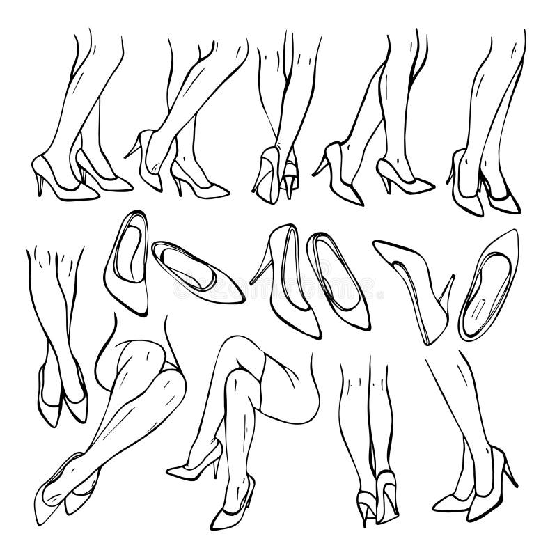 高跟鞋----…_来自Holly-茵的图片分享-堆糖| Art reference, Drawing people, Drawing  techniques