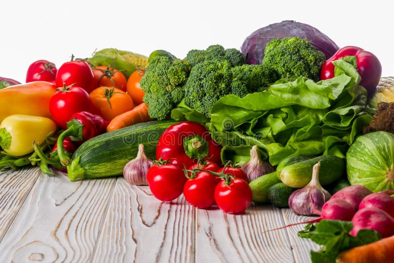 Set of Various Vegetables on the Table for Cooking Stock Photo - Image ...