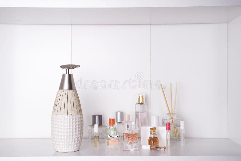 Set of various woman perfumes royalty free stock photography Set of various woman perfumes royalty free stock photography